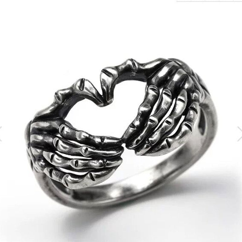 New Trendy Silver Color Rings Women Accessories Elegant Simple Smooth LOVE Heart Party Ring