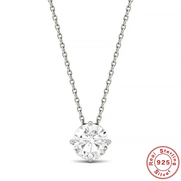 Elegant Diamond Necklace For Woman Pendant 925 Silver Necklace For Women Chains Party Bridal Fine Jewelry